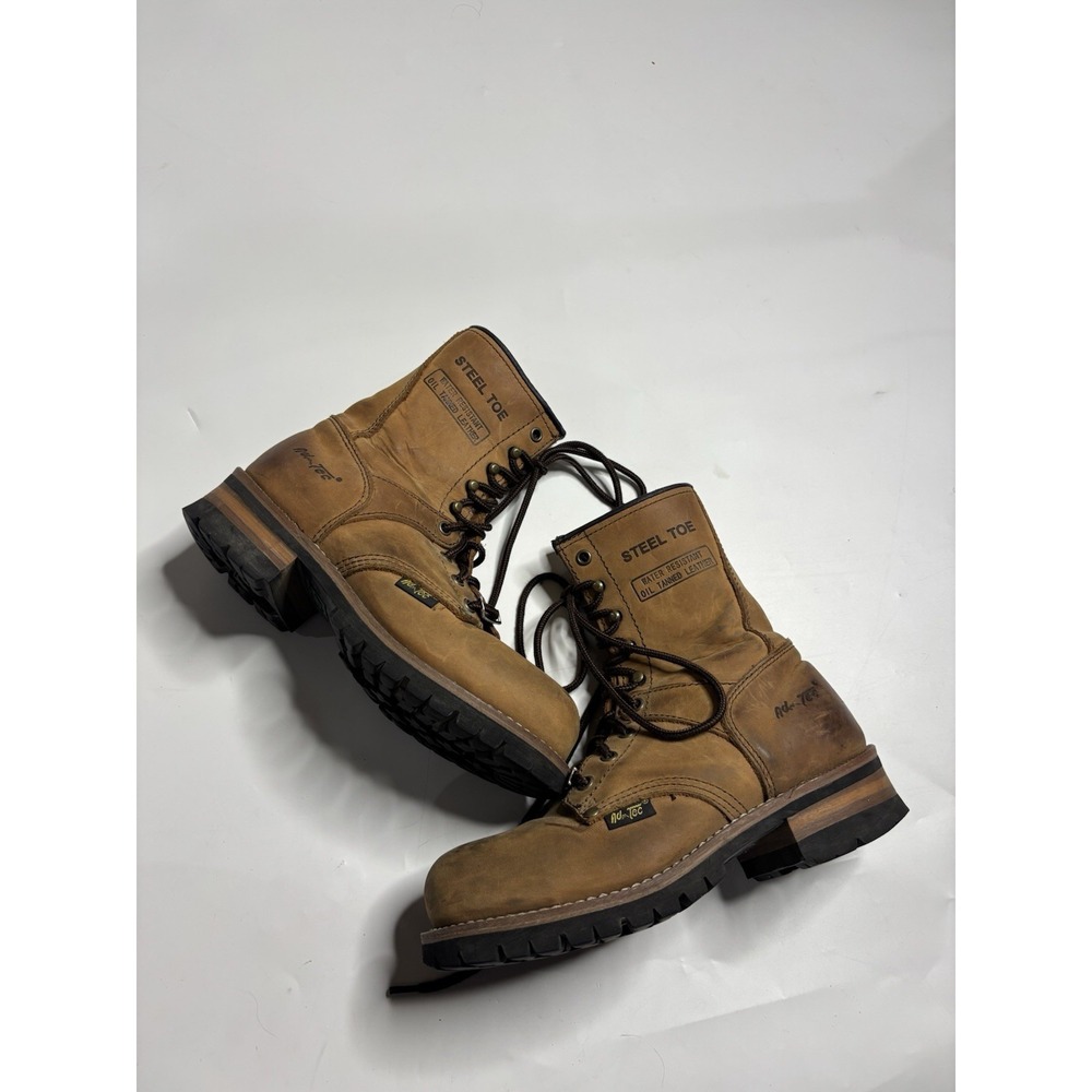 AdTec 2427 Women's Size 8M 9" Logger Crazy Horse Leather‎ Work Boots Soft Toe